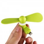 Wholesale iPhone Lighting Portable Cell Phone Mini Electric Cooling Fan (Green)